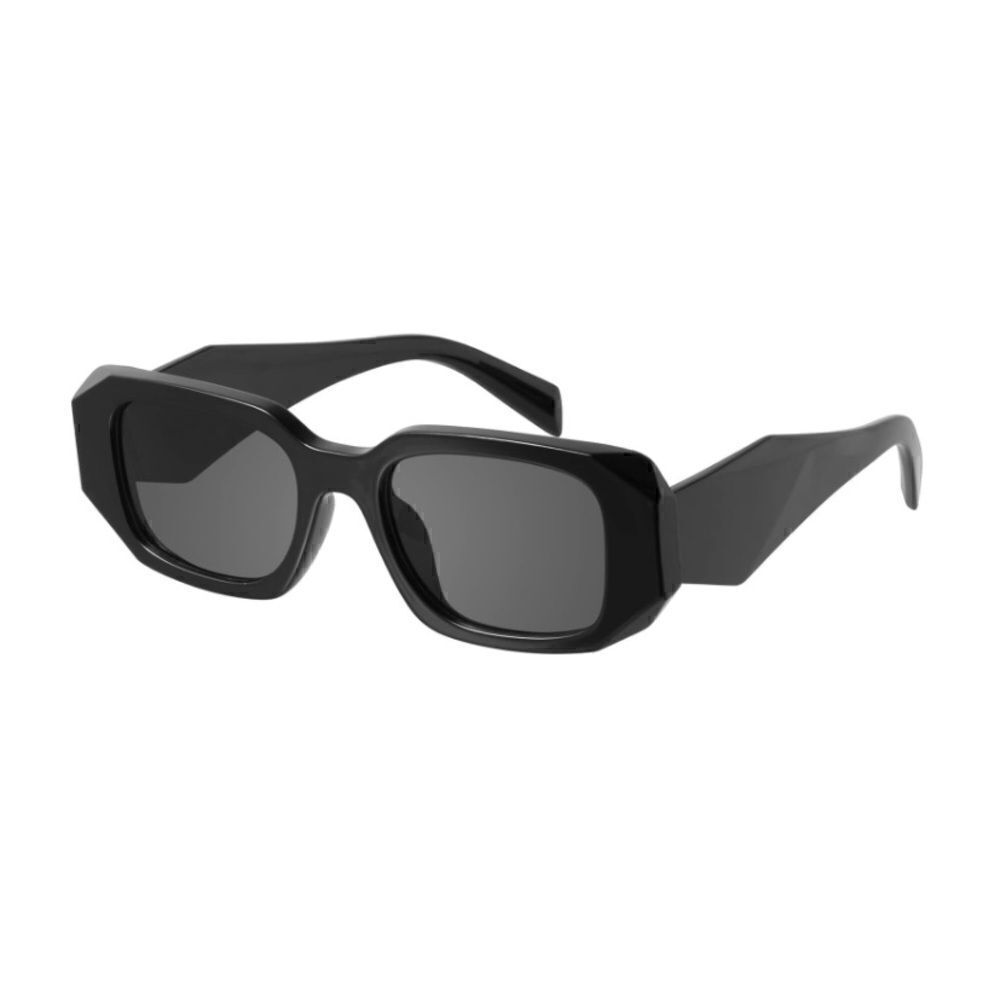 Trendy rectangle triangle Sunglasses caramel - Picture 3 of 7